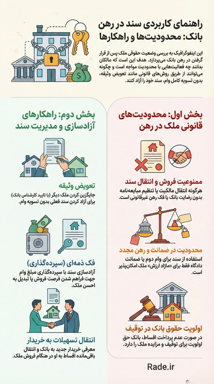 اینفوگرافی سند در رهن بانک